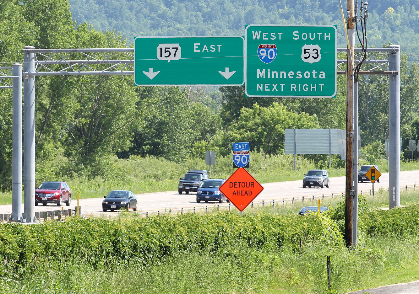 Interstate 90 and Hwy. 157 — 74 crashes